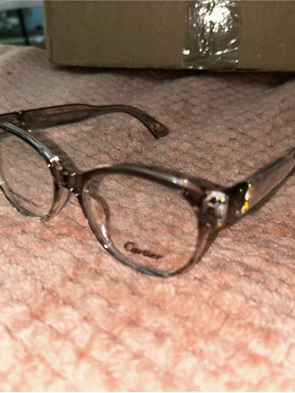 Transparent Glasses with Subtle Gold Accents- Fashion Size:53▪️16-143
